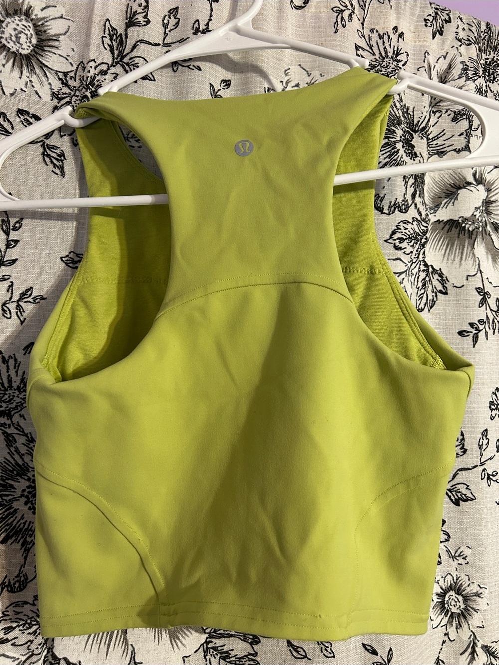 lululemon athletica 
 Lime Green Racerback Crop One-Piece